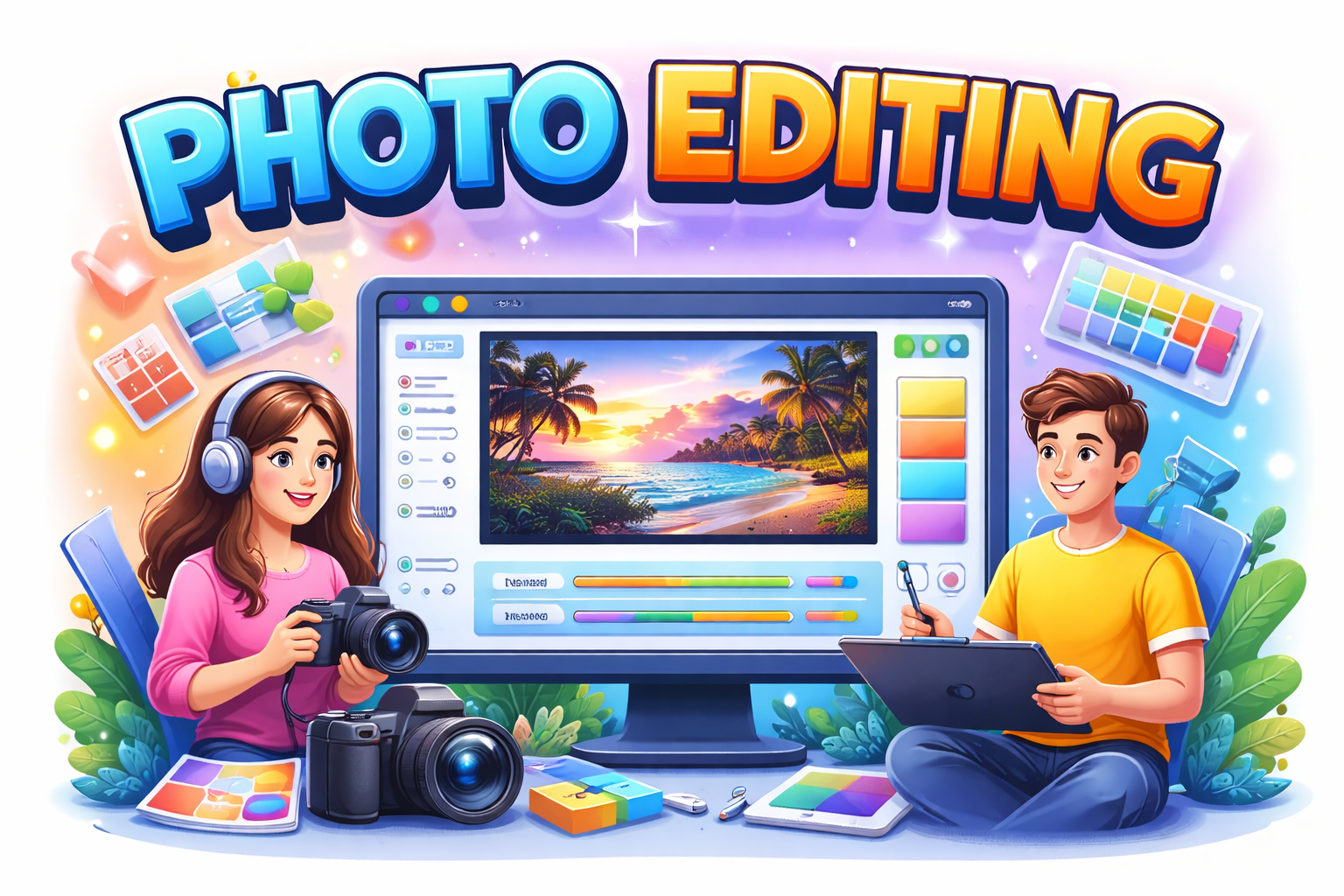 Photo editing course artwork